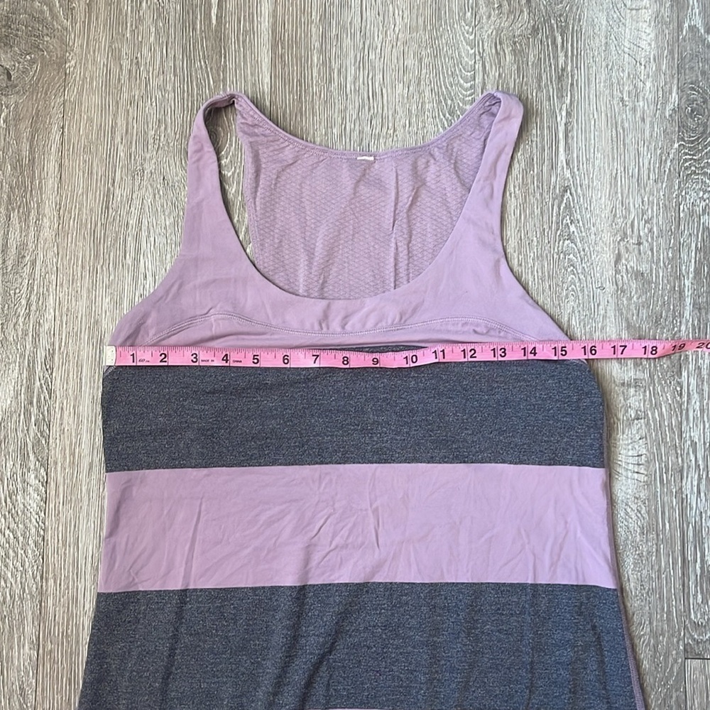 Lululemon run first base tank top light purple and gray workout athletic - Picture 2 of 4